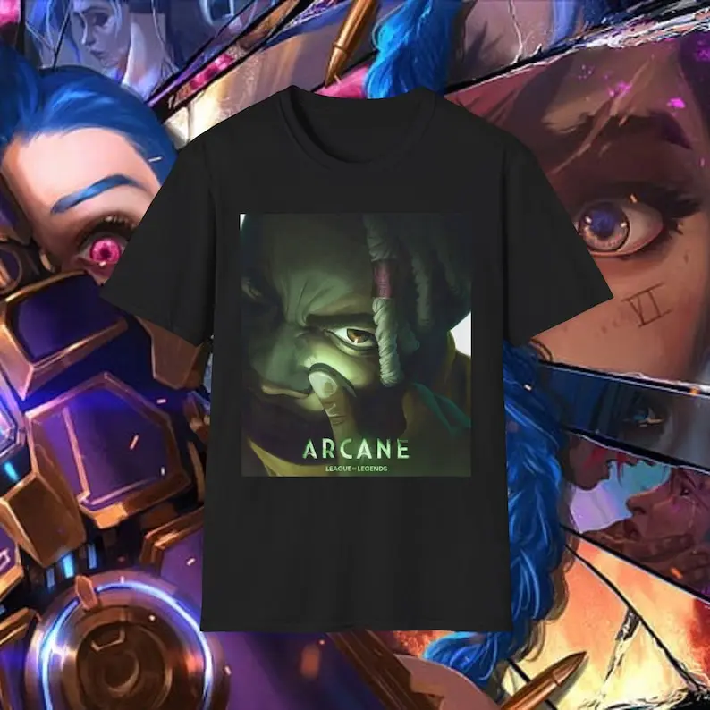 Arcane Ekko Jinx Vi Unisex Softstyle T-Shirt