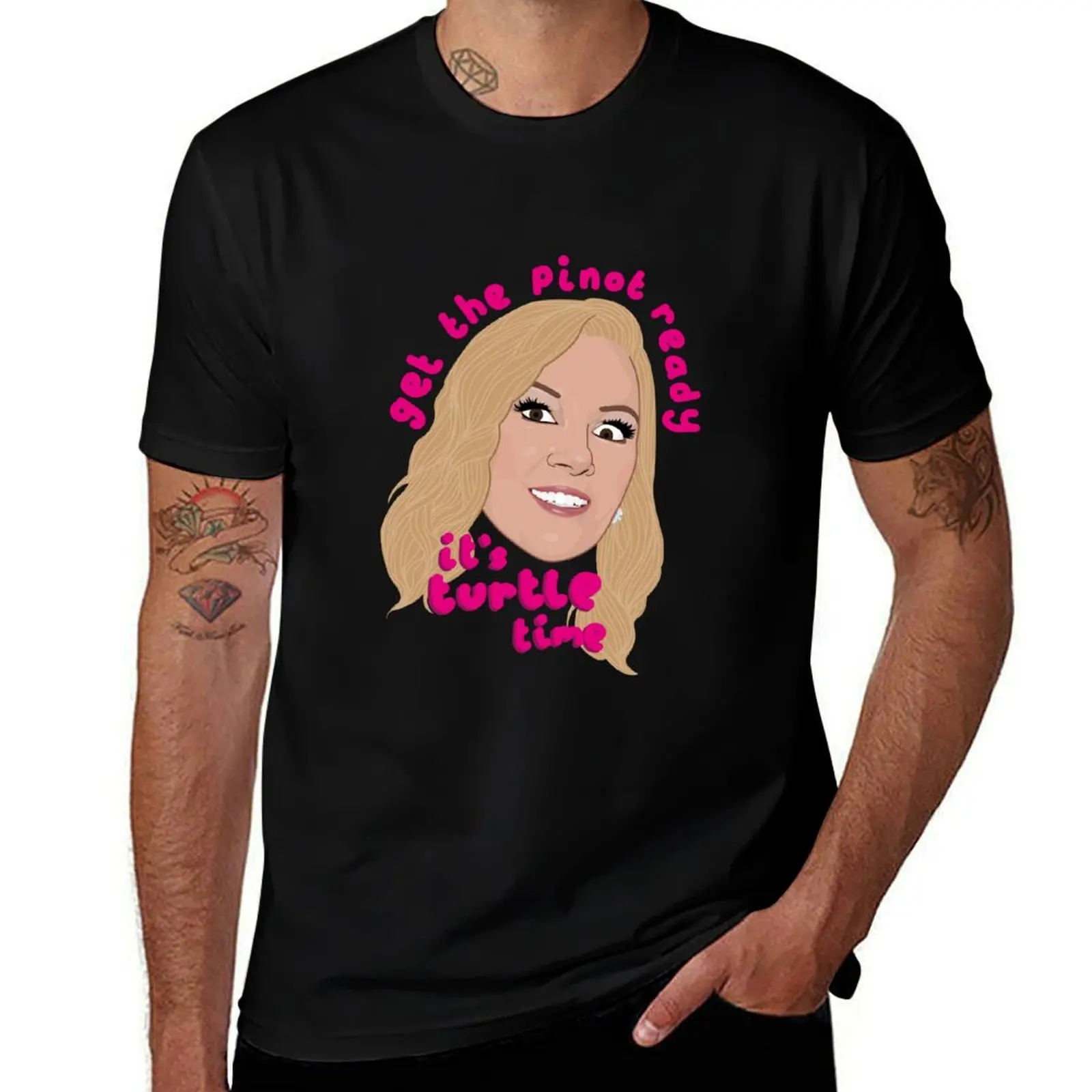 

Ramona Singer - Real Houswives Of New York - Turtle Time Pinot Grigio T-Shirt new edition plus size tops tshirts for men