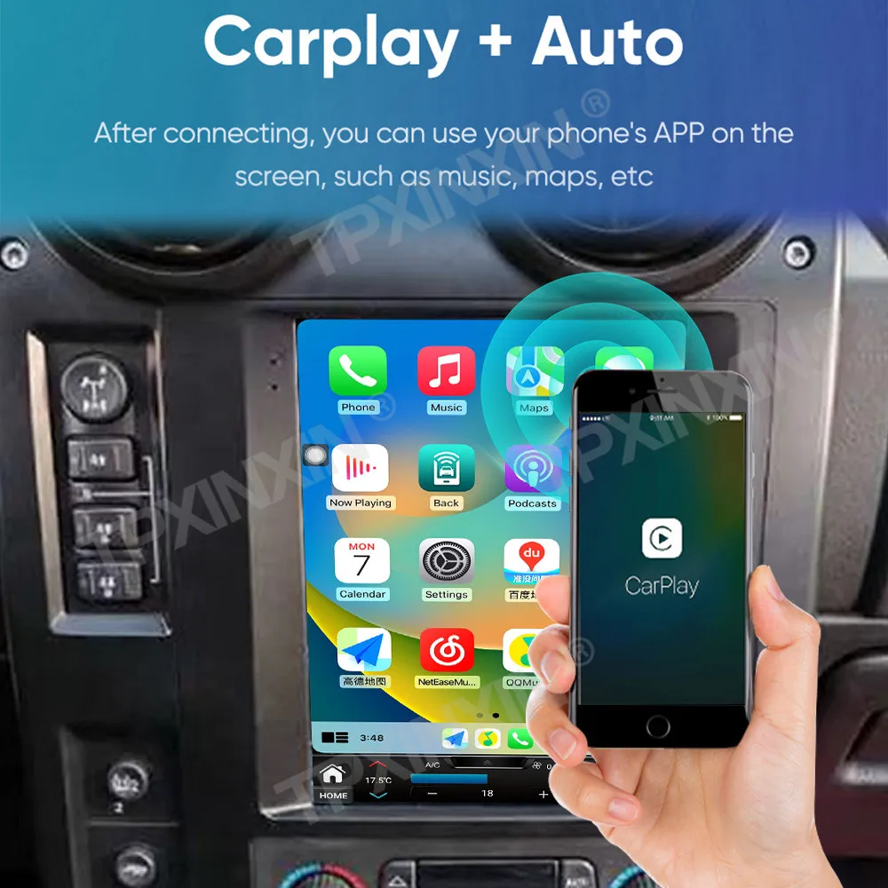 Carplay Radio Coche Android para Hummer H2 2004 reproductor Automotive Multimedia Estéreo receptor Autostereo Navi Carplay unidad principal