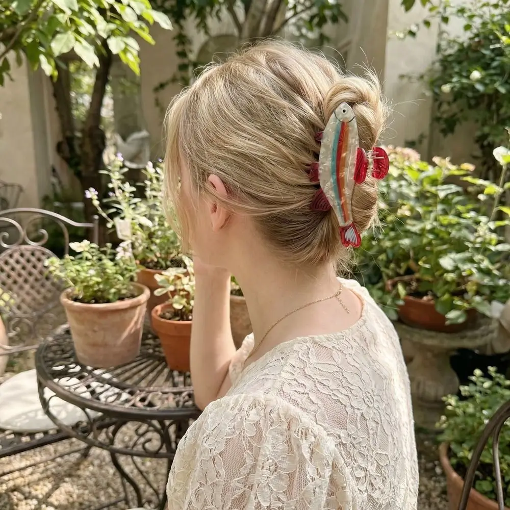 

Sweet Hairpin Ocean Animal Hair Claw Pvc Tuna Fish Marine Life Fish Hair Clip Shark Clip Large Fish Grab Clip Travel