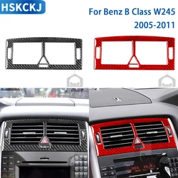 For Mercedes Benz B-Class W245 2005-2011 Carbon Fiber Interior Central Air Conditioner AC Outlet Trim Sticker Car Accessories