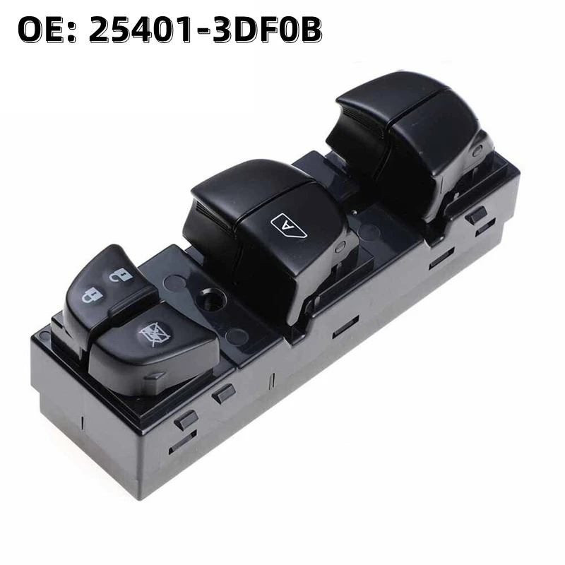 

OE: 25401-3DF0B Power Window Lifter Switch Left Driver Side Window Control Switch For 2011-2014 Nissan Tiida