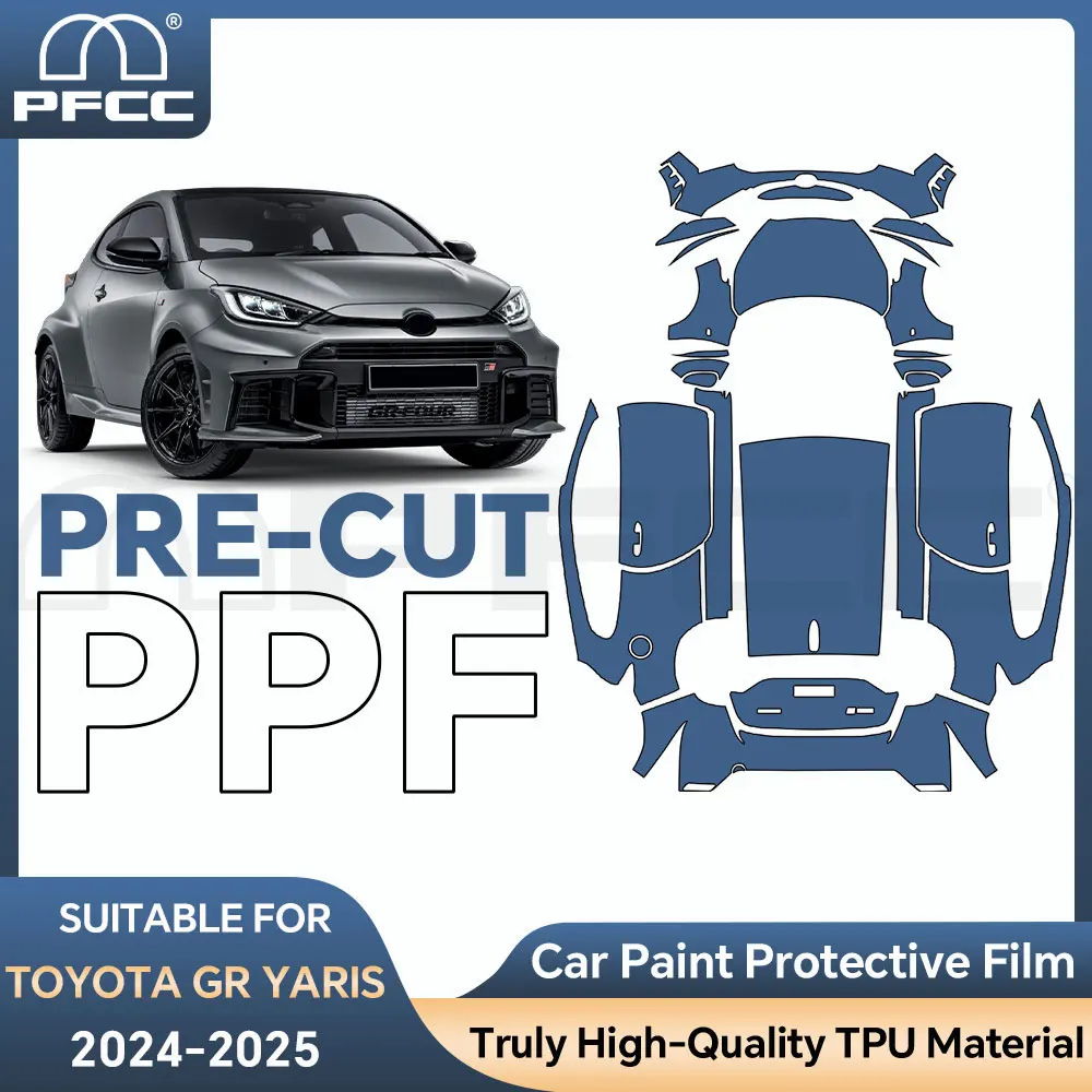 

Car Accessories For Toyota GR Yaris 2024-2025 8.5thick High Quality Self-Healing Transparent Pre-Cut Car Paint Protection Film