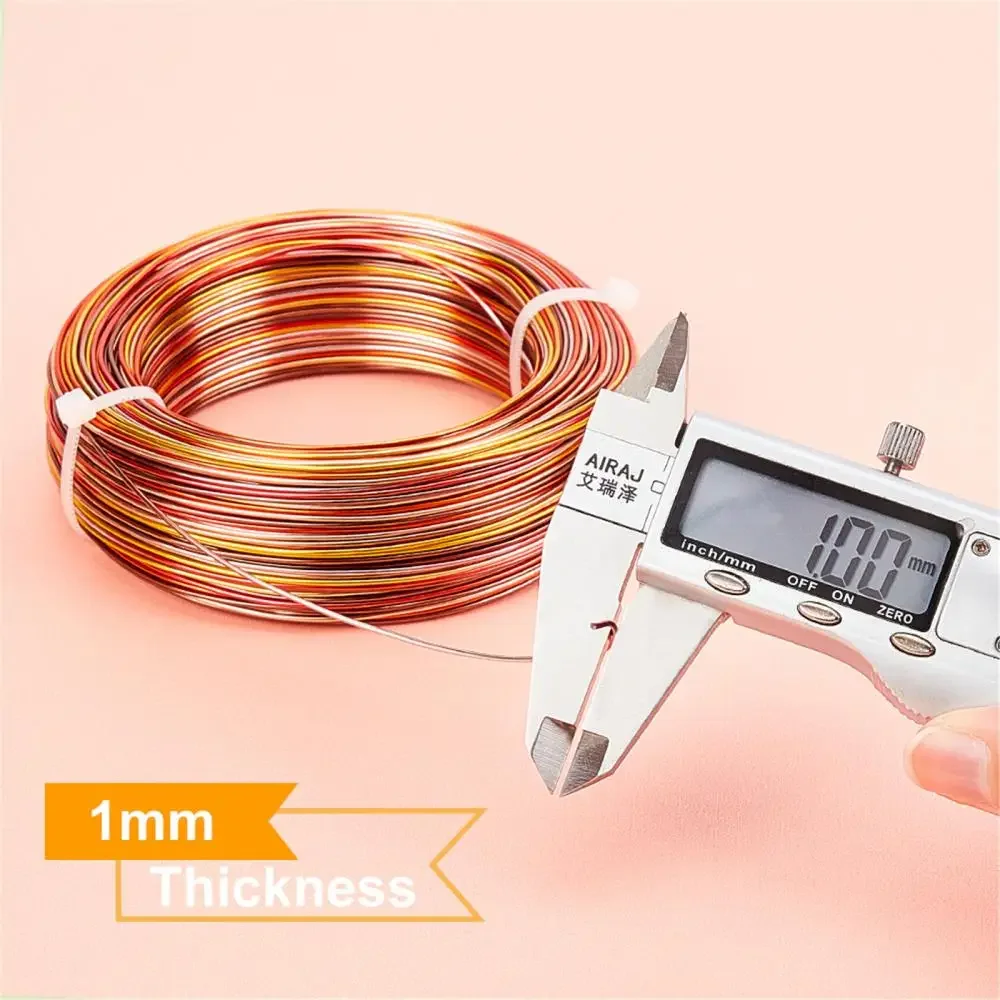 1mm Multicolor Bendable Aluminum Wire for Jewelry Making DIY Necklace Bracelet Handwork Beading Craft Wire about 93.6m