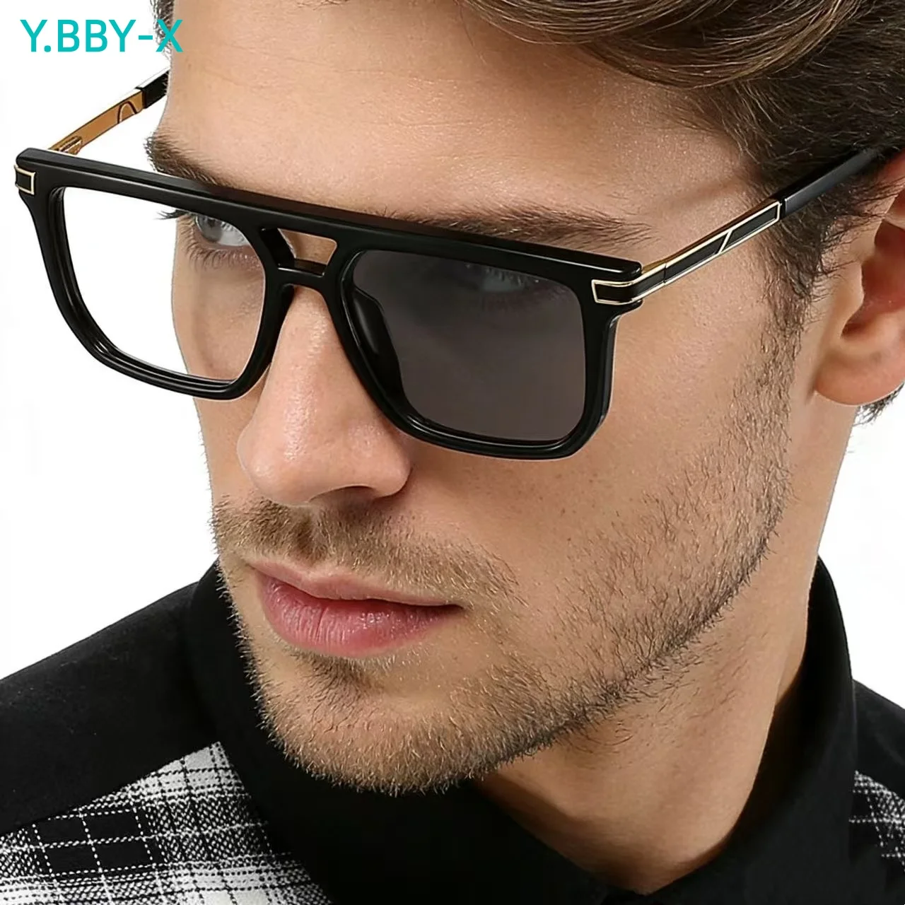 

Y.BBY-X Photochromic Reading Glasses Men Ultralight tr90 Glasses Frame Presbyopia Eyeglasses With CR-39 Lens +0 0.75 1.75 2.25