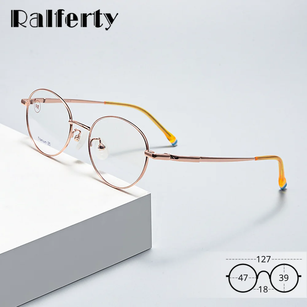 ralferty-超軽量チタン眼鏡フレームレトロ小さなラウンド光学メガネ十代の女の子少年近視眼鏡-2026-新スタイル