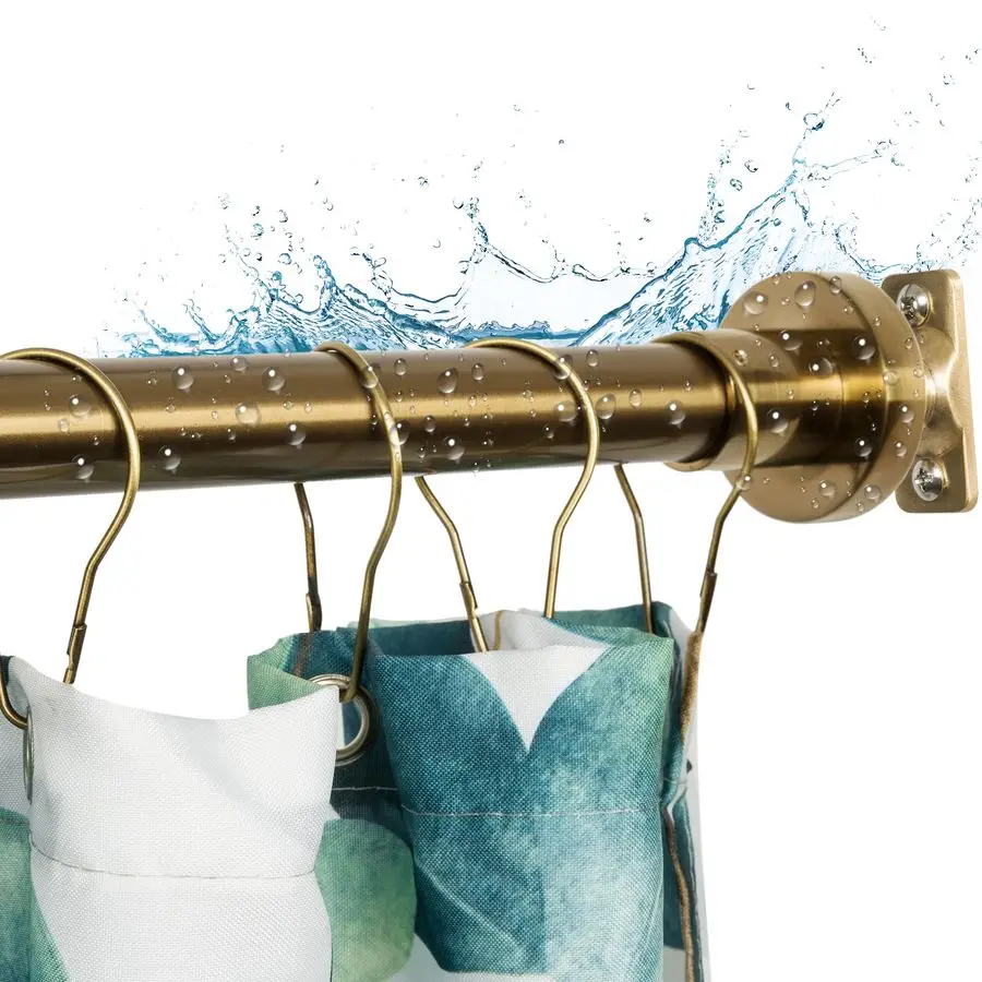 

Heavy Duty Shower Rod, Adjustable Shower Curtain Rod, Expandable 4784 Inch, Permanent Mount Shower Rod, Never Rust Stainless Ste