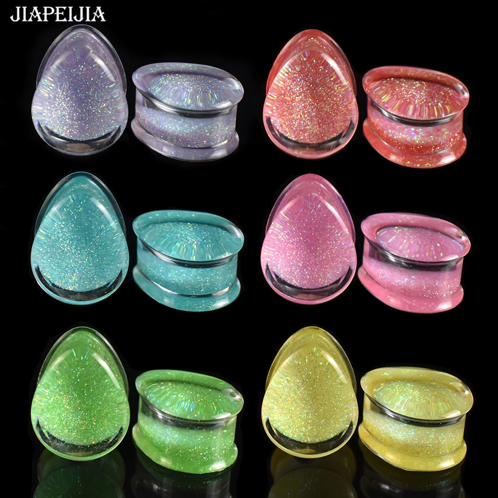 

Drop-shaped Acrylic Ear Gauges Plugs and Tunnels Ear Stretcher Expander Body Jewelry 6-30mm