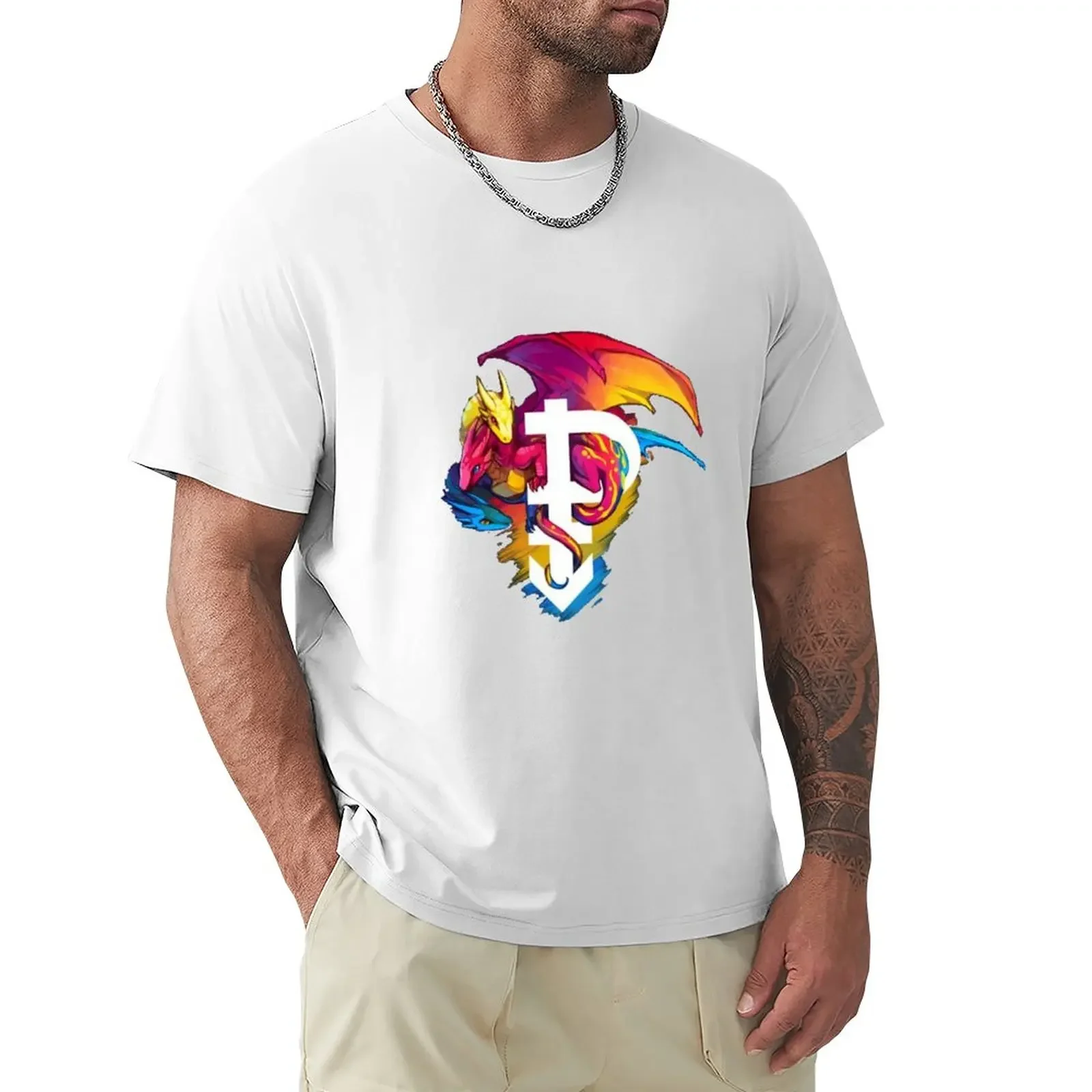 

pansexual dragon T-Shirt anime clothes animal prinfor boys mens cotton t shirts