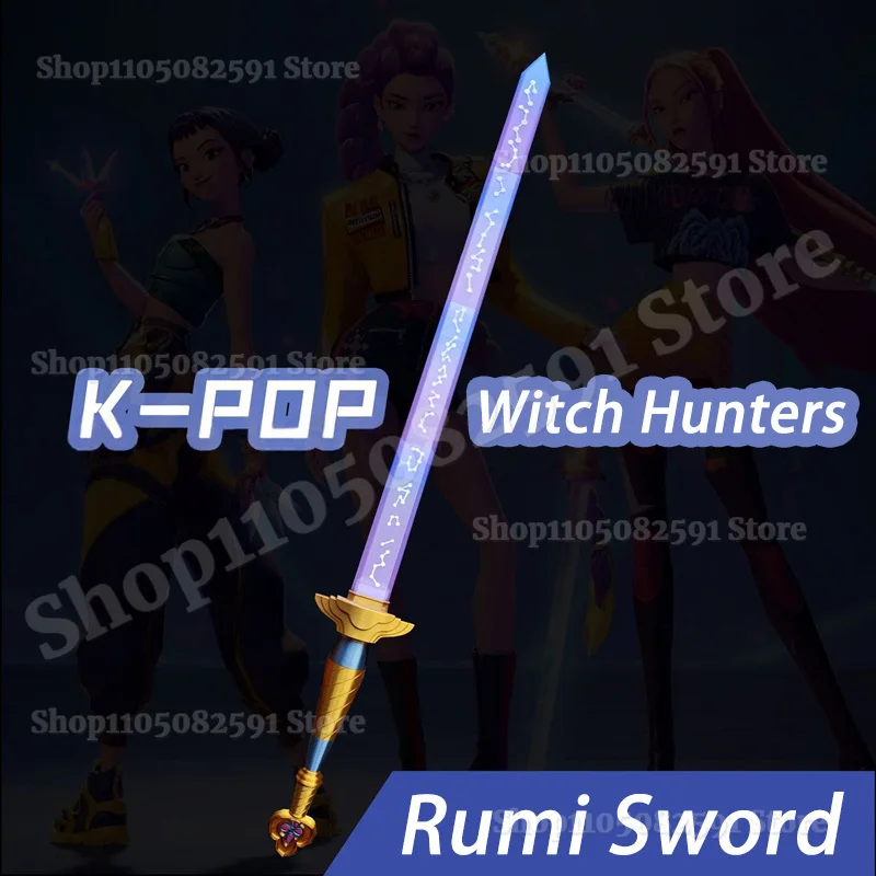 K-pop Demon Hunters Rumi Cosplay Lights Sword Weapons Roleplay Props for Girl Group Idol Halloween Carnival Costume Accessories