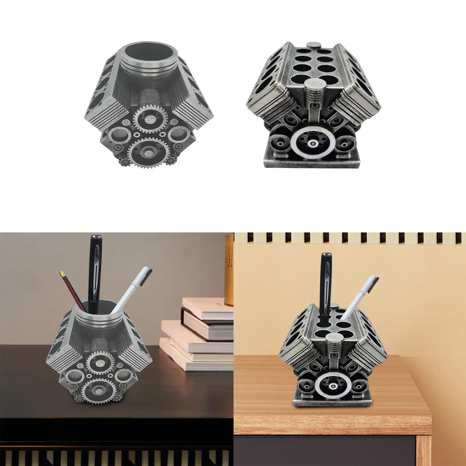 Punk pennenhouder Home Decor Ornament Hars Standbeeld Decoratie Potloodhouder