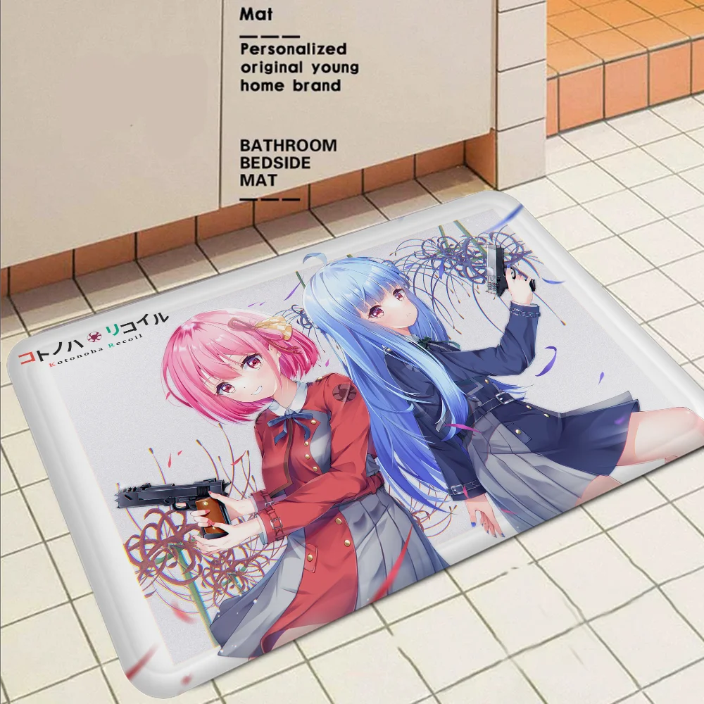 Lycoris Recoil Anime Floor Mat Rectangle Anti-slip Home Soft Badmat Front Door Indoor Outdoor Mat Welcome Doormat