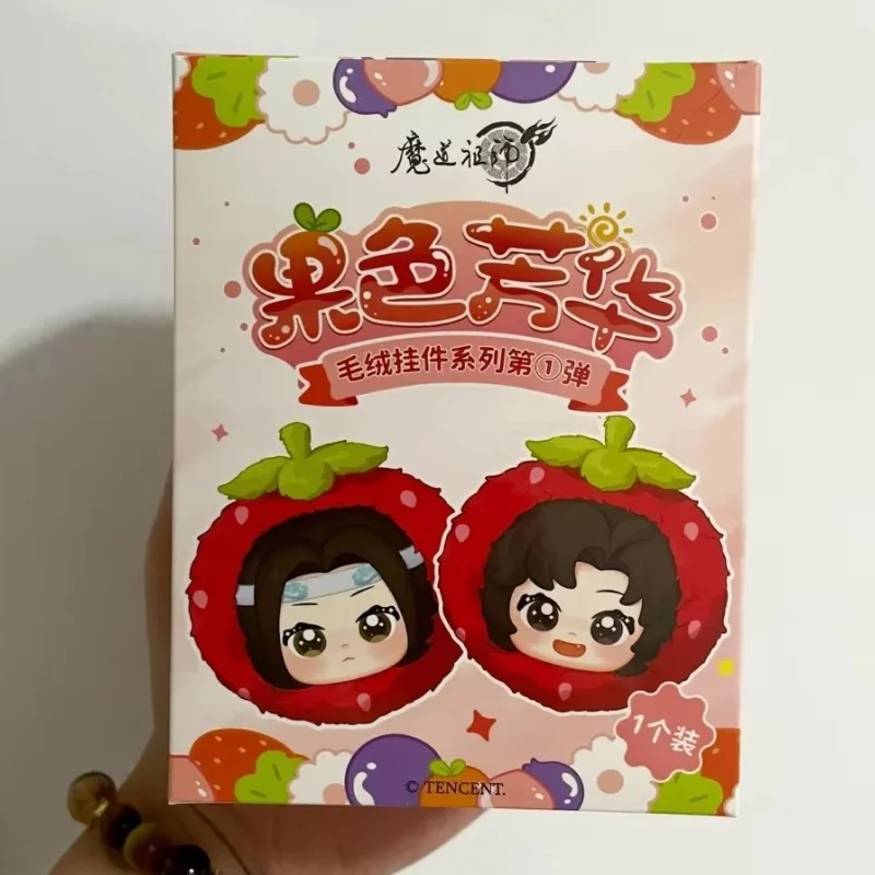 Caliente Original Mo Dao Zu Shi fruta serie vinilo muñeca colgante caja ciega Wei Wuxian Lan Wangji lindo coleccionable Mdzs figuras Juguetes
