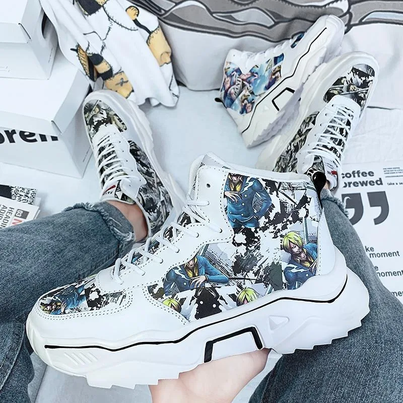 قطعة واحدة تنفس تنوعا المتخصصة الأصلي حذاء كاجوال للرجال الربيع/الخريف وصول جديد سميكة القاع المضادة للانزلاق أحذية رياضية #4