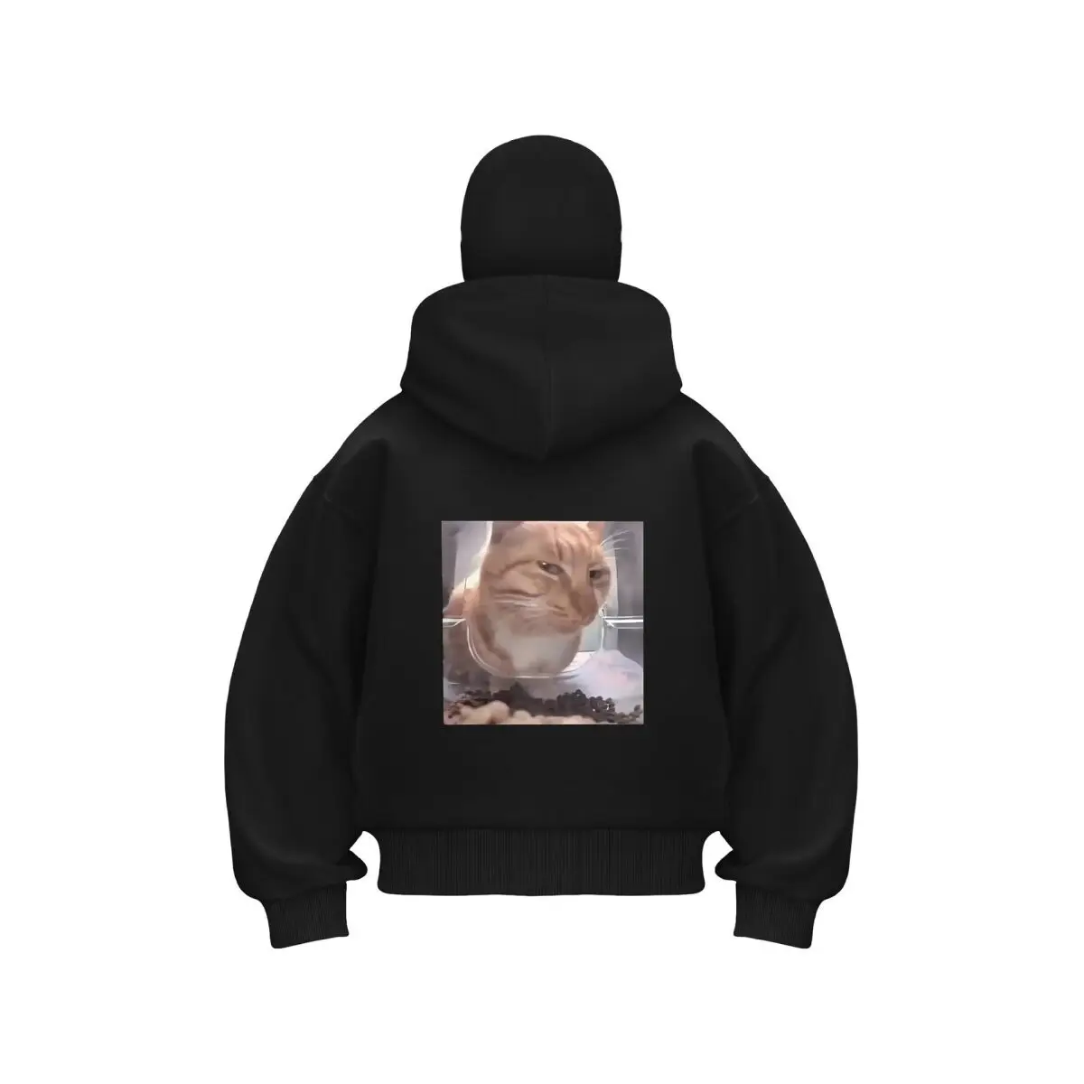 

Мужская Балаклава с двойным капюшоном и молнией с изображением кошки, очаровательная домашняя сцена, зимняя теплая толстовка с капюшоном