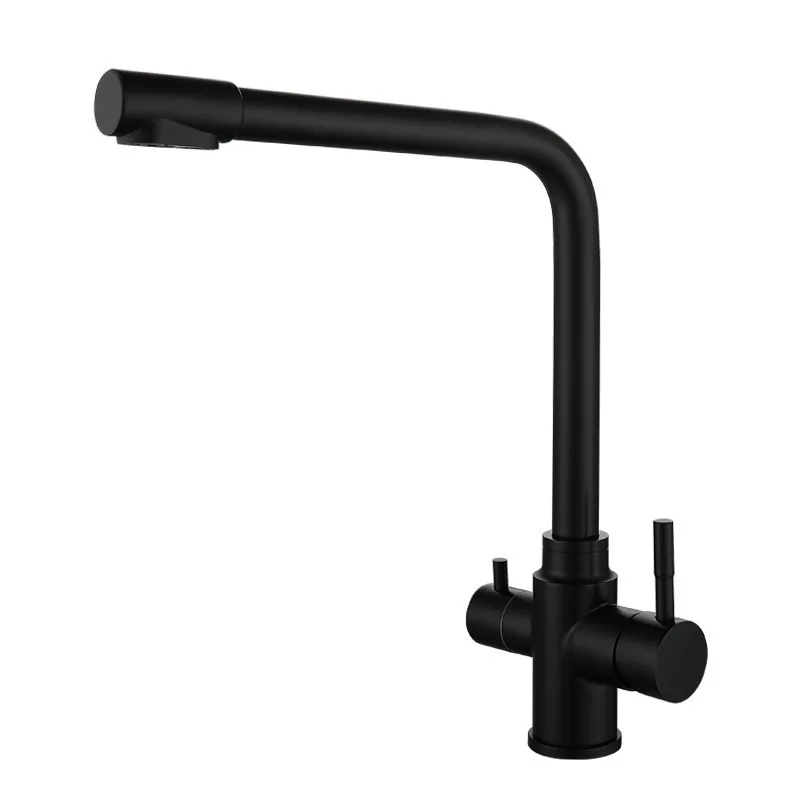 

Modern Dual Outlet 304 Stainless Steel Kitchen Faucet Three-in-One Hot Cold Direct Drinking Water Ceramic