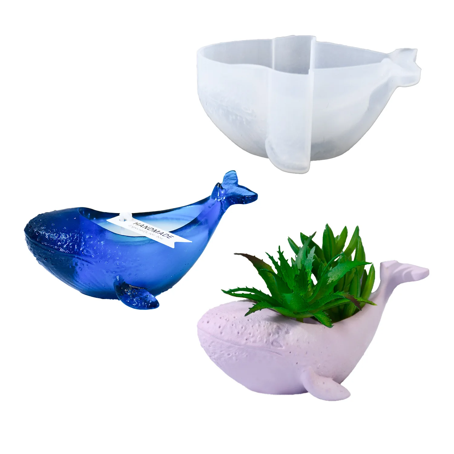

Whale Shape Epoxy Resin Casting Jewelry Plate Candle Holder Trinket Storage Mold for DIY Art Crafts Supplies Home Decor