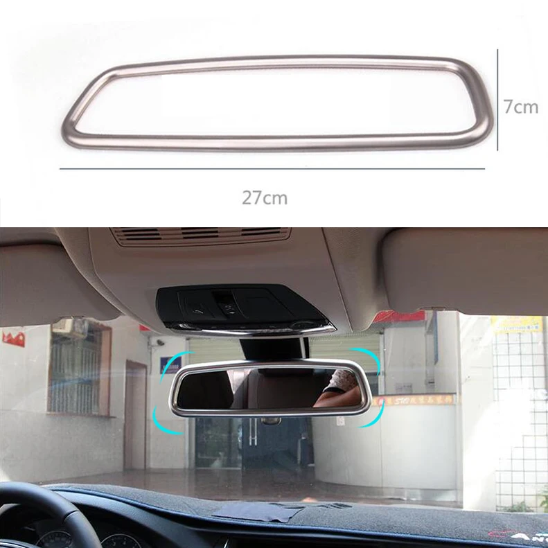 TTCR-II Car Accessories For Volvo XC60 S60 V60 S80 V40 Modified Interior Rearview Mirror Frame Decorative Cover Trim ABS Strip