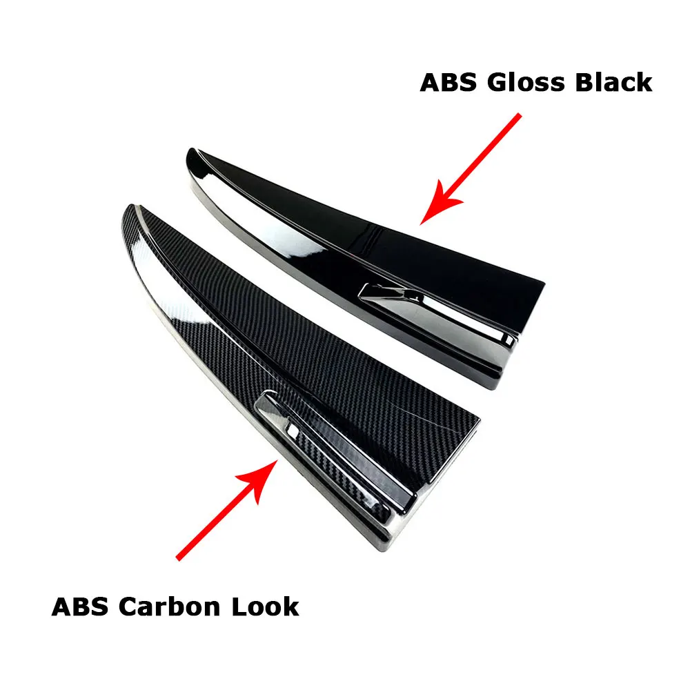 ABS Carbon Look Rear Bumper Lip Splitters Flaps Apron for Mercedes Benz C Class W205 C180 C200 C300 C63 AMG Sedan 2015-2021