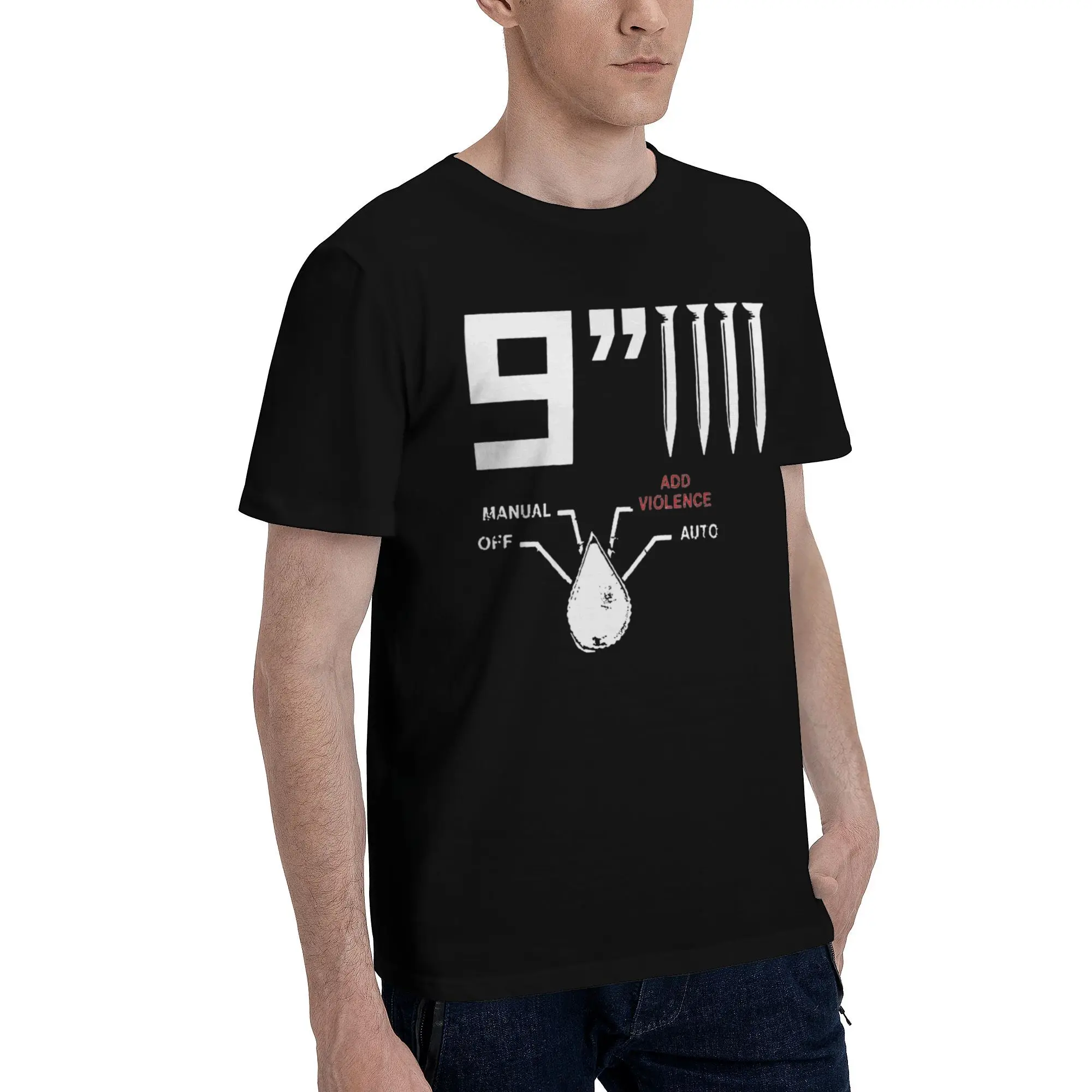 Nine Inch Nails Merch Unisex T Shirts 100% Cotton Tee New Arrival Rock Band Tops T-shirt