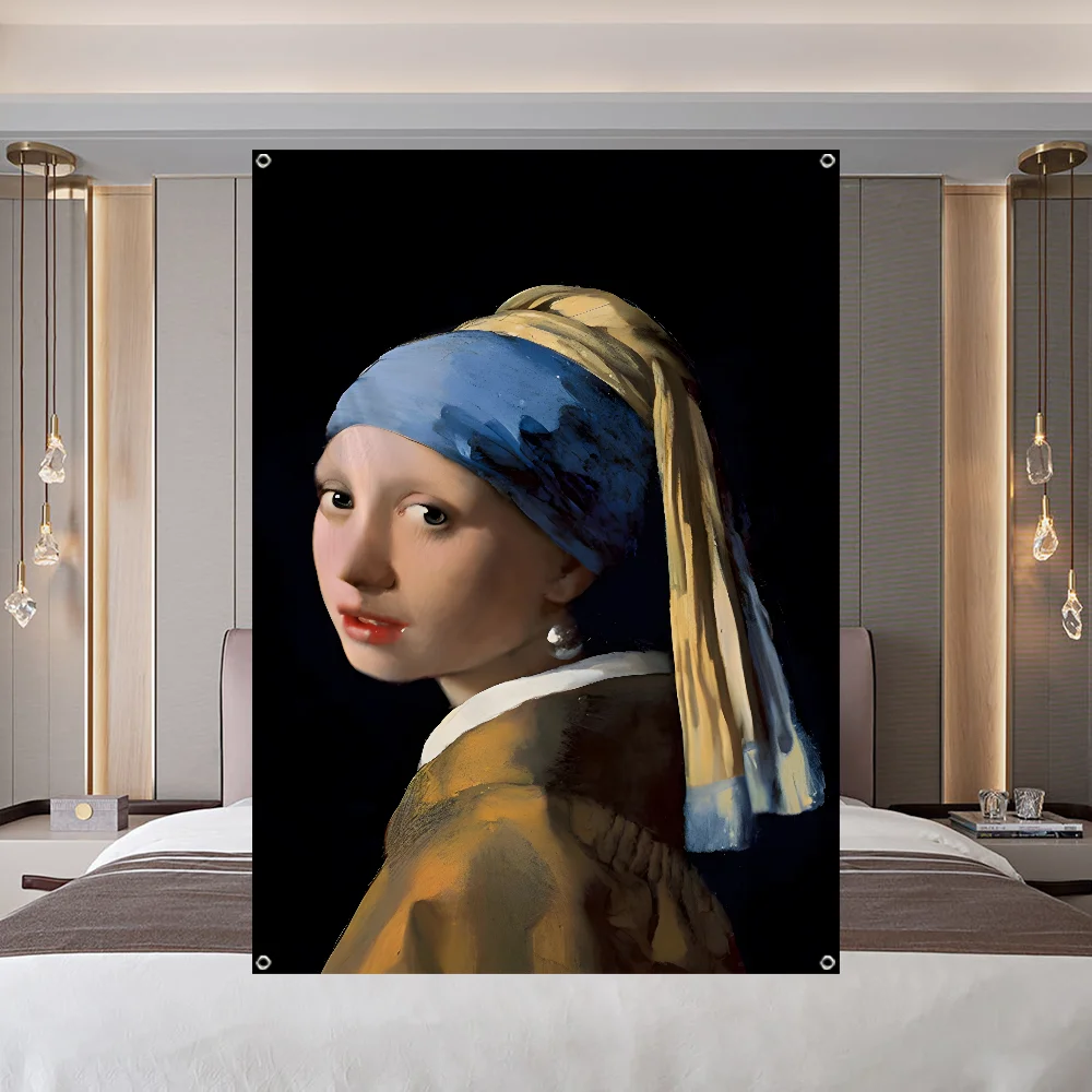 Art G-Girl V-Vermeer-ES Flag Large Size Shop Art Promotion Advertising Booth Flag Hanging Banners