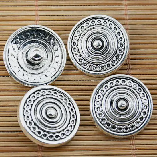 10pcs 20mm no hole Tibetan silver plated beautiful round button findings EF1611