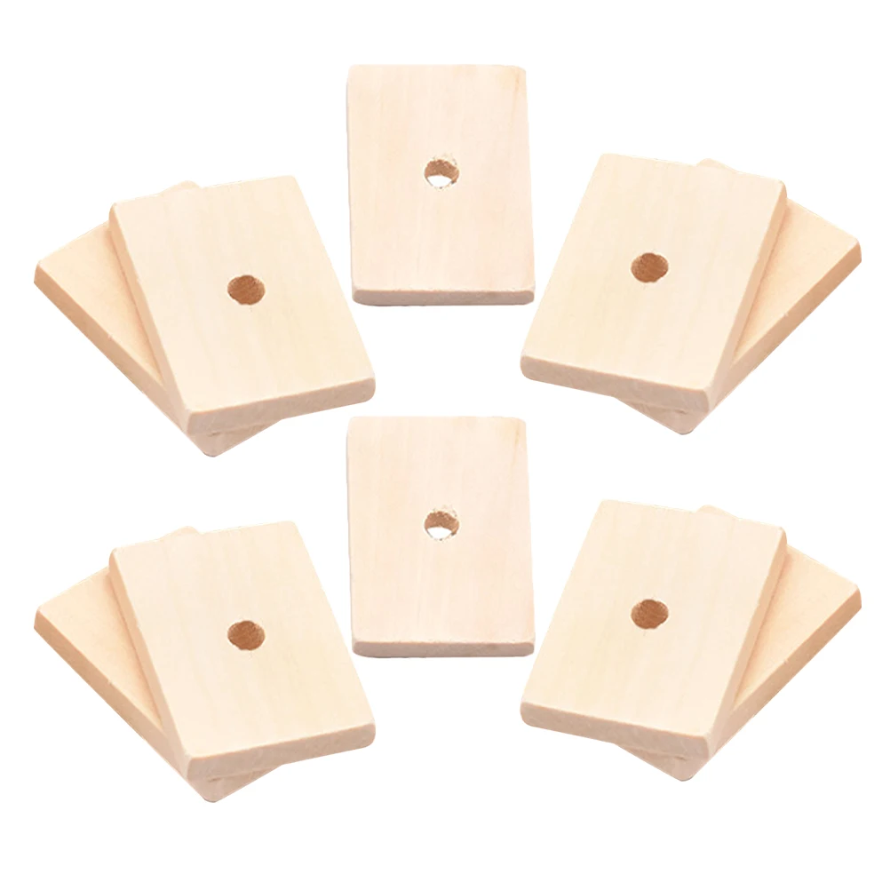 

10pcs Bird Nest Decoration Natural Wood Parrot Chew Toy Durable Safe DIY Teeth Grinding Pet Teething Toys Square Blocks Bird