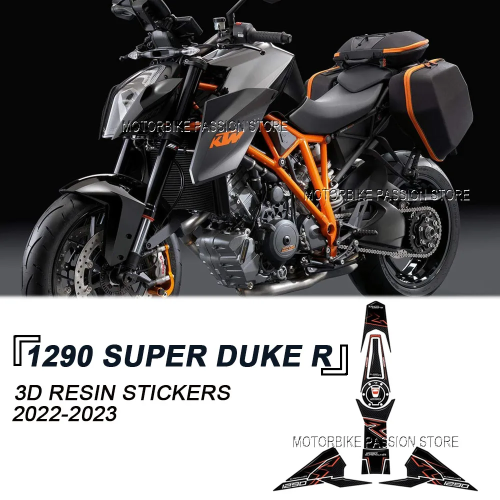 

1290 R Sticker 3D Gel Epoxy Sticker Kit 3D Motorcycle Tank Pad Fairing Protection Sticker for 1290 R Super Duke 2022-2023