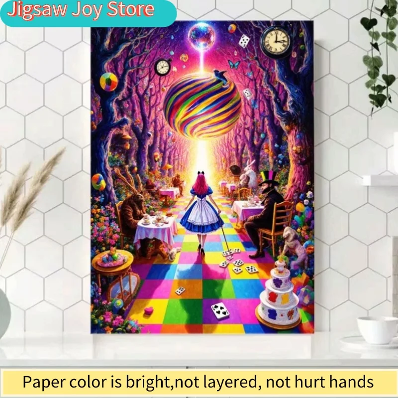 Disney  Alice in Wonderland Fantasy Jigsaw Puzzle, 50×70cm, Featuring Classic Characters and Magical Elements - Challenging La