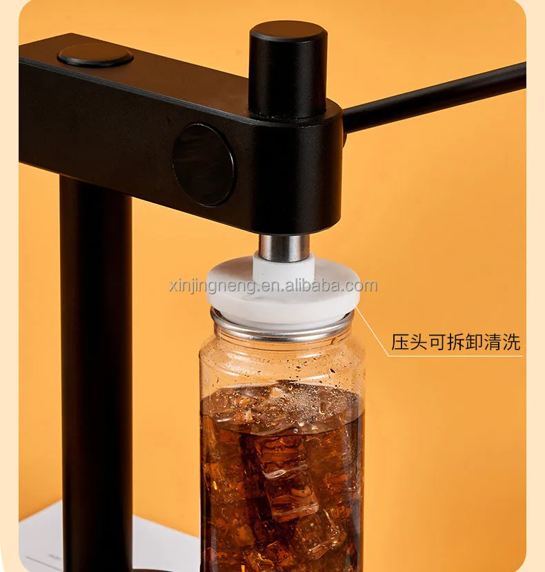 Nicro New Design Manual Press Commercial Can Sealer Machine for Milk Tea Drink PET Can Capping Machine Smart Kitchen Tools