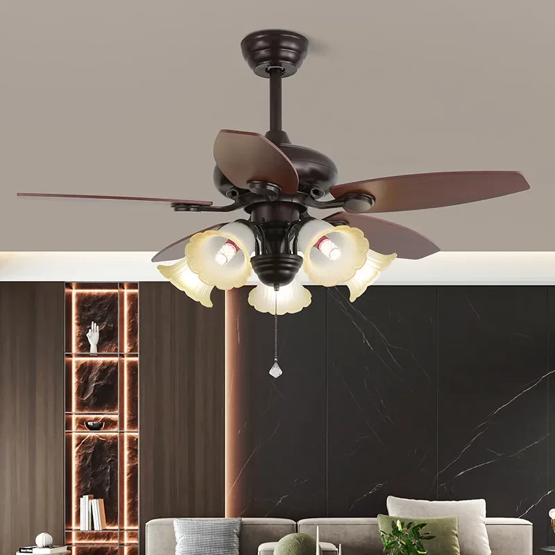 

DORIAN European Luxury Fan Light American Retro LED Living Room Restaurant Bedroom Study Villa Cafe Remote Electric Fan Light