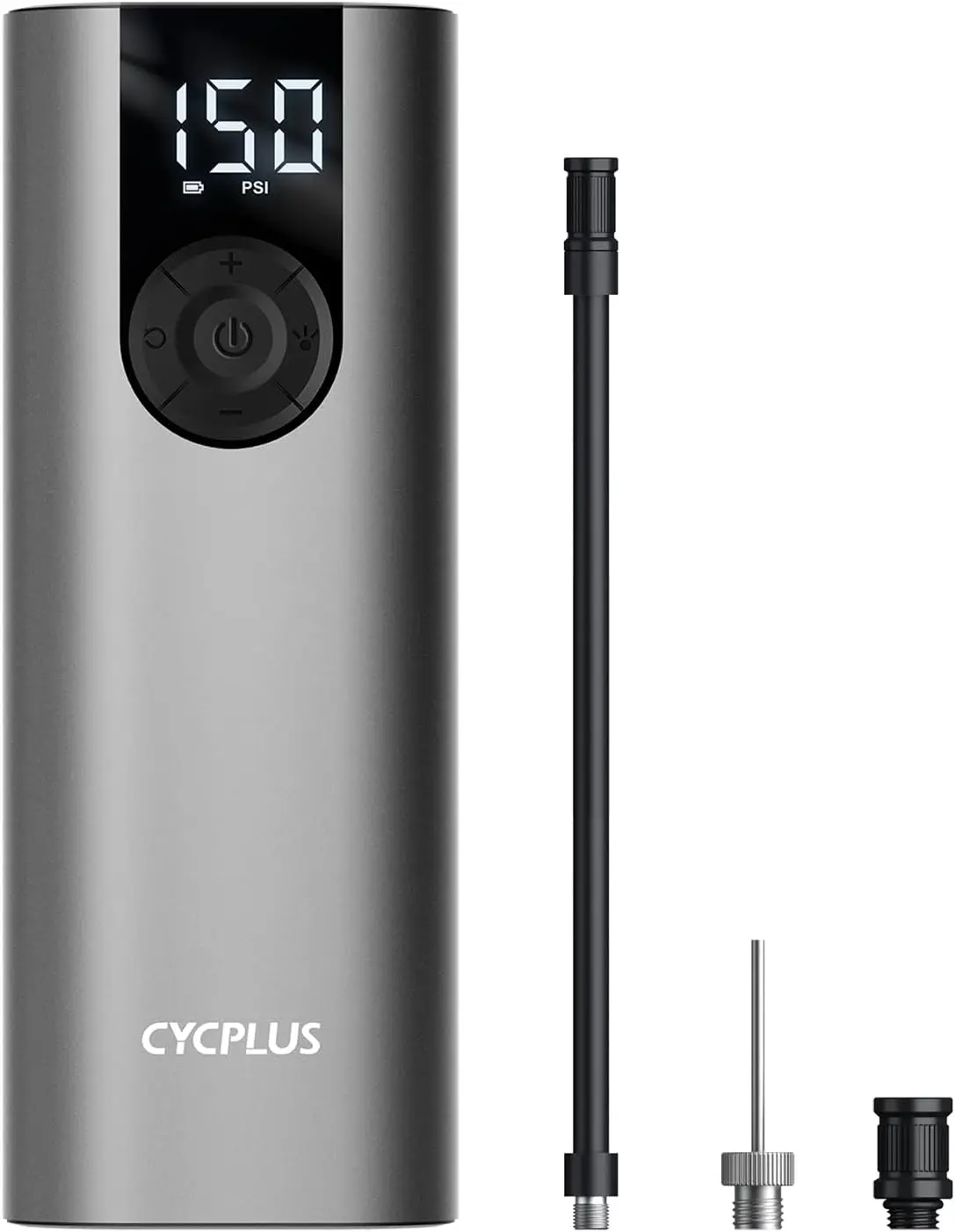 

Portable Bicycle Pump, 150 PSI, Auto Shut-Off with Presta/Schrader Valves for Bike, Car, Motorcycle, and Balls