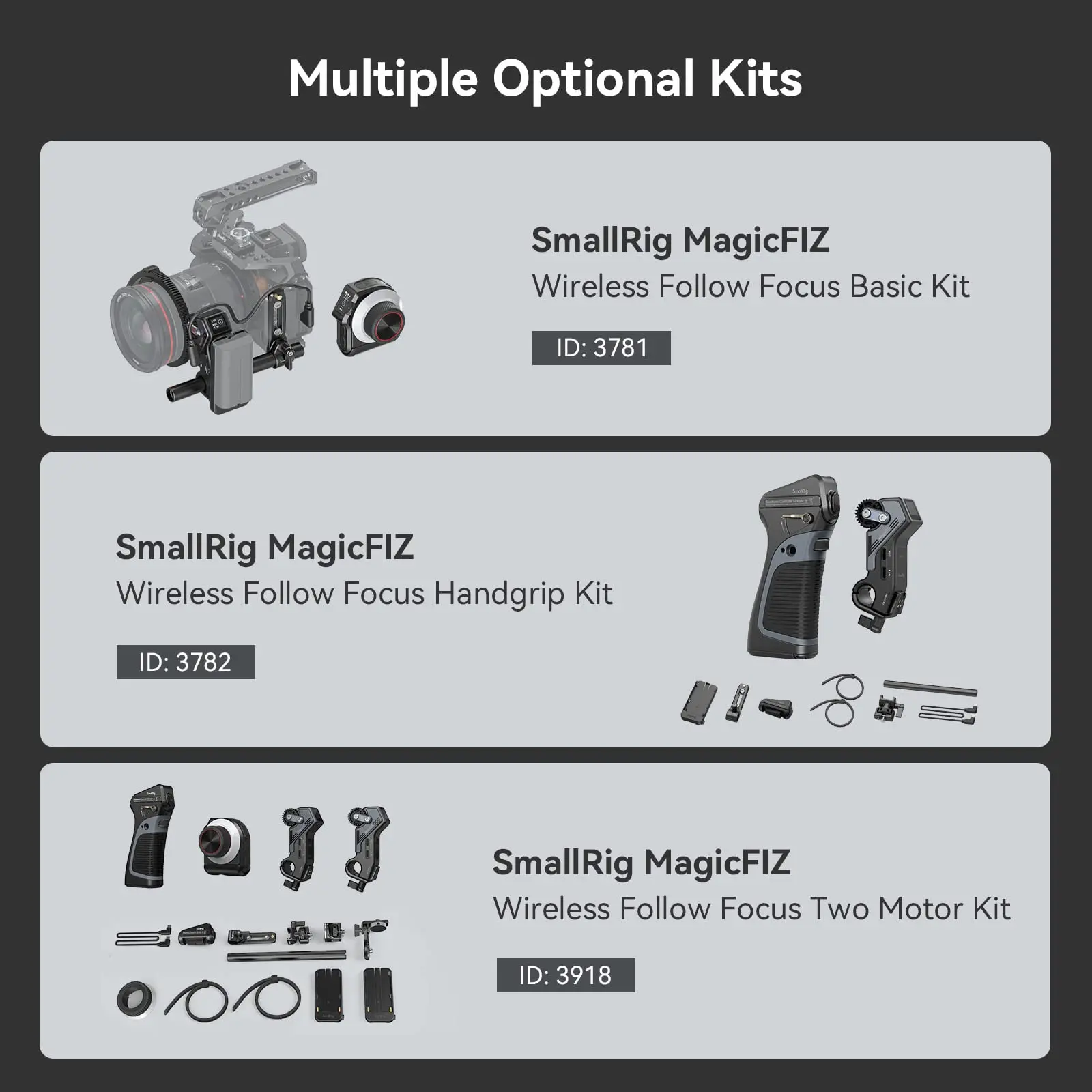 SmallRig Wireless Follow Focus Controller Kit Magicfiz Kit Electronic Ccontroller Supports Follow Focus/Recording/Power Supply