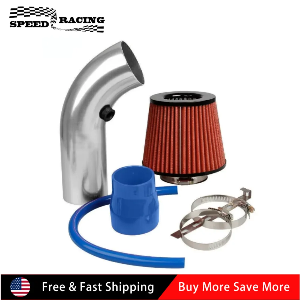

High Quality 3" Aluminum Alloy Cold Air Intake Filter Induction Kit Pipe Power Flow Hose System 76mm with Air Intake Hose
