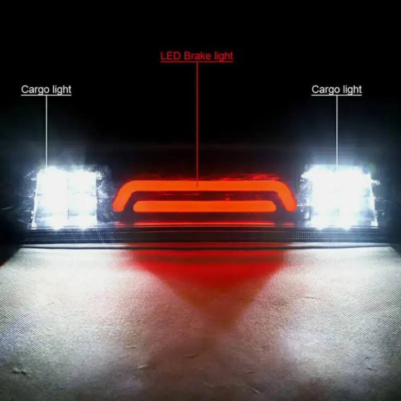 White LED Smoke Third 3rd Brake Light For Dodge RAM 2500 3500 20010-2018 High Mount Third Brake Accessories Tail Rear Cargo Lamp