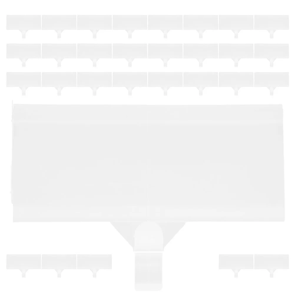 

30Pcs Price Tag Label Strips Clear Plastic Adhesive Pockets for Supermarket Pharmacy Shelf Bin Display Organizer Holder