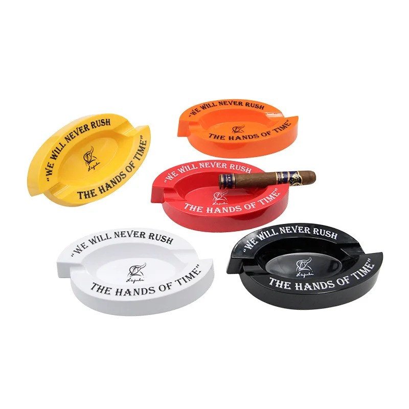 

Cigar Dual Person Ashtray Oval Shape Creative Ceramic Craft Ceramic Ash Tray for Smoking Accessories