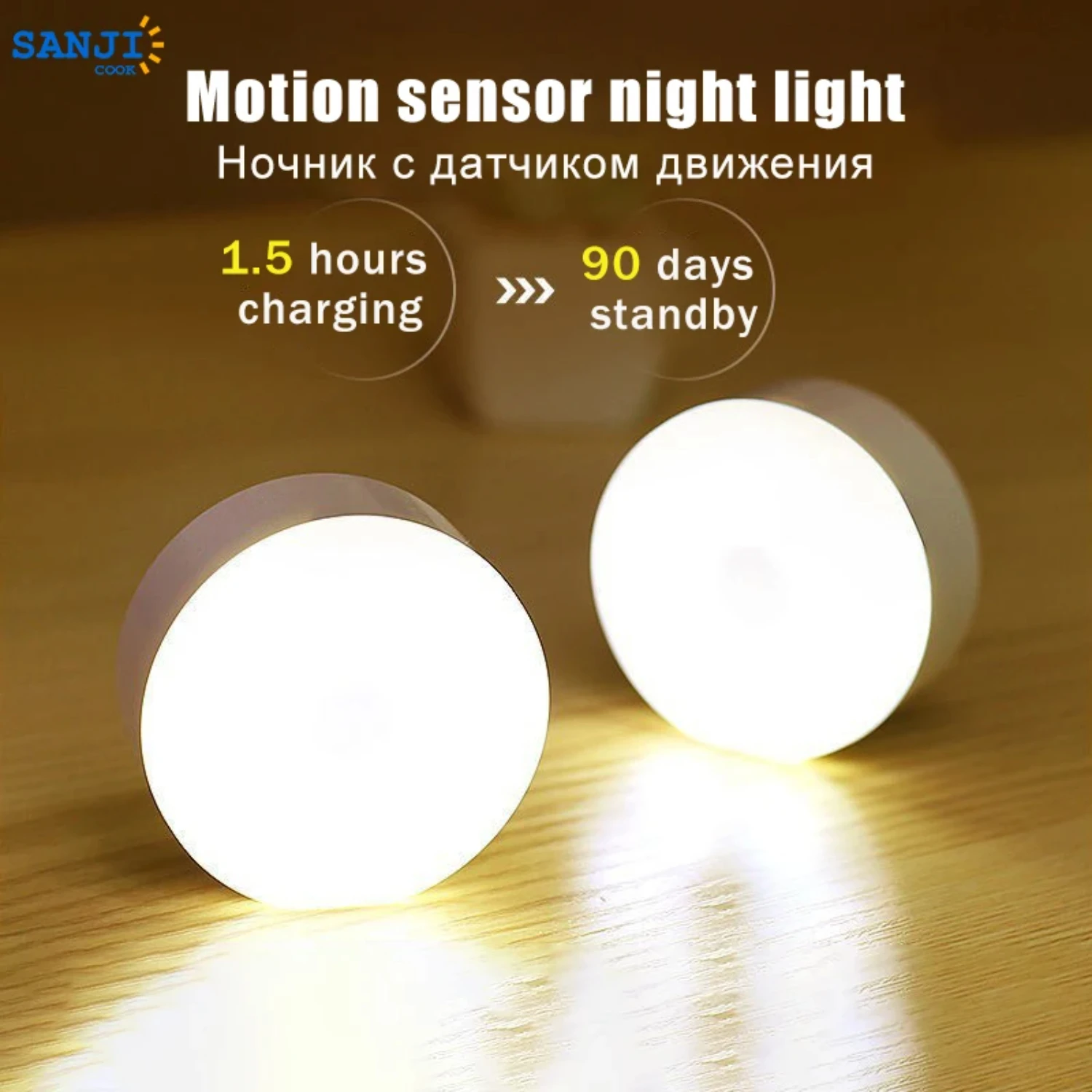 USB Motion Sensor Light Bedroom Night Light Room Decor  Lamp Rechargeable  Decoration  Corridors Room Aisles Lighting