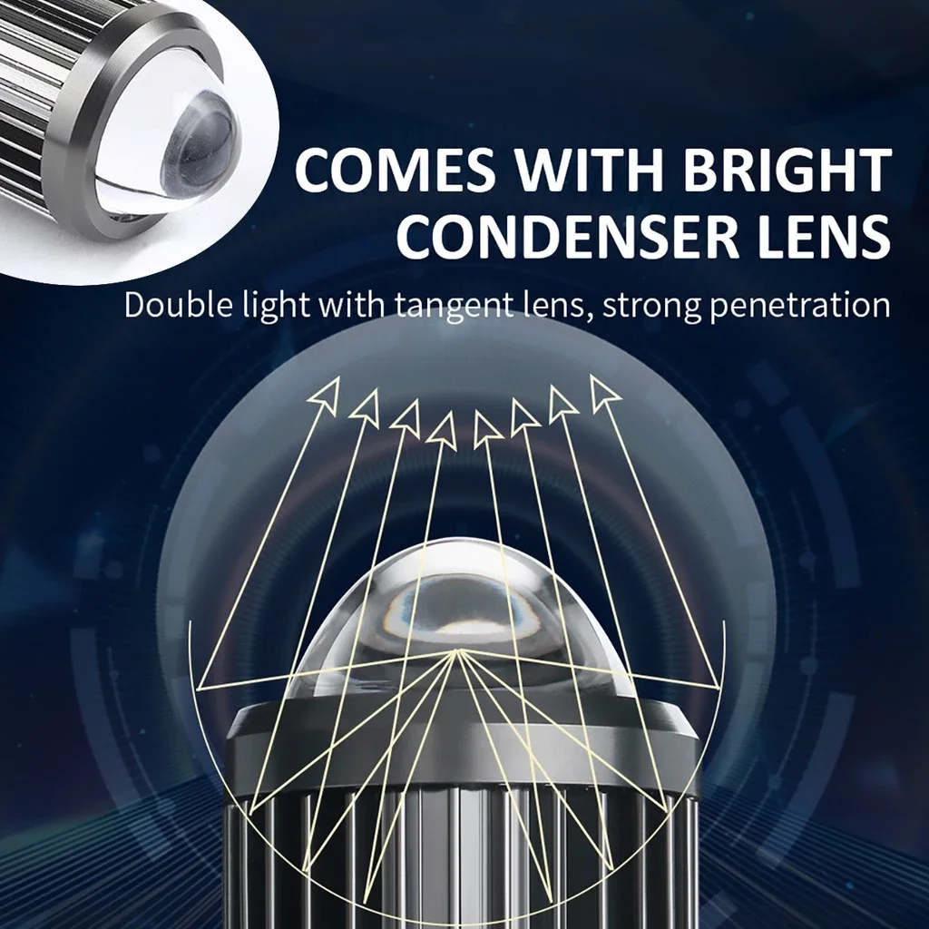 Erruson 60W 15000LM 1pc Motorcycle H4 Headlight LED Light P15D BA20D Bulbs White Yellow Fog Lamp 12V High/Low Beam