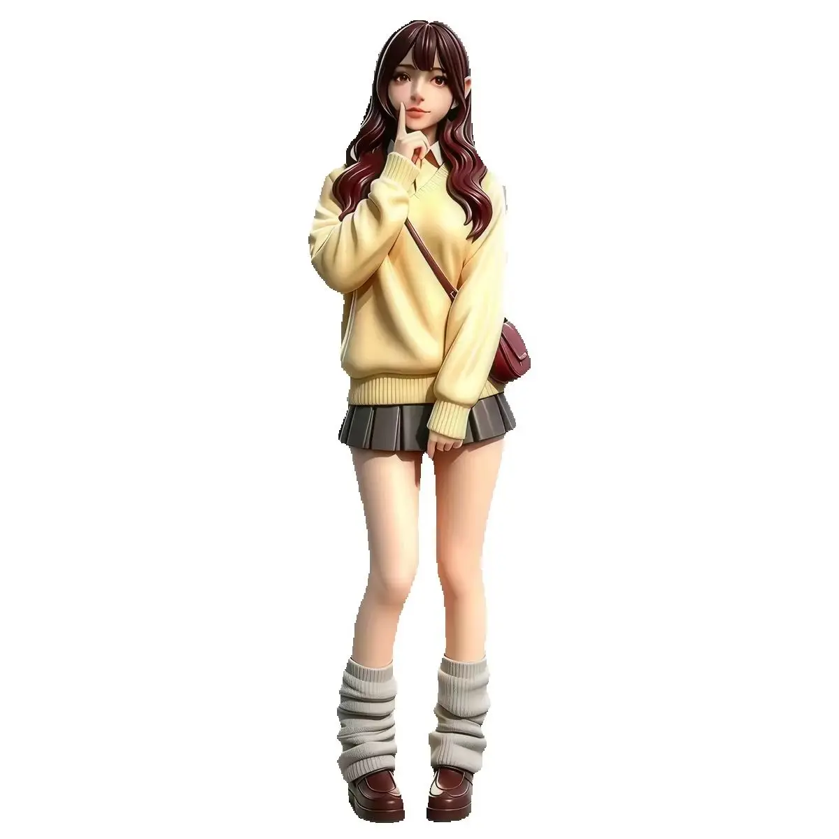 ResinKit Model Kit -35816 Fashionable Girl Collectible Resin Statue Unassembled Model for Hobbyists And Collectors