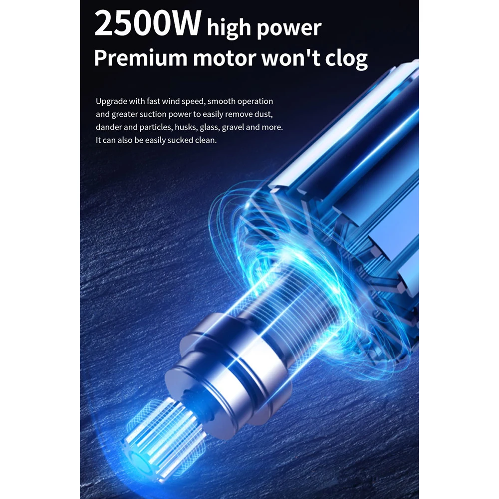 Houselin 2500W Bagless Can Vacuum Cleaner, Rotary Clean, Corded Vacuum Cleaner for Hard Floors, Carpets, Pet Hair