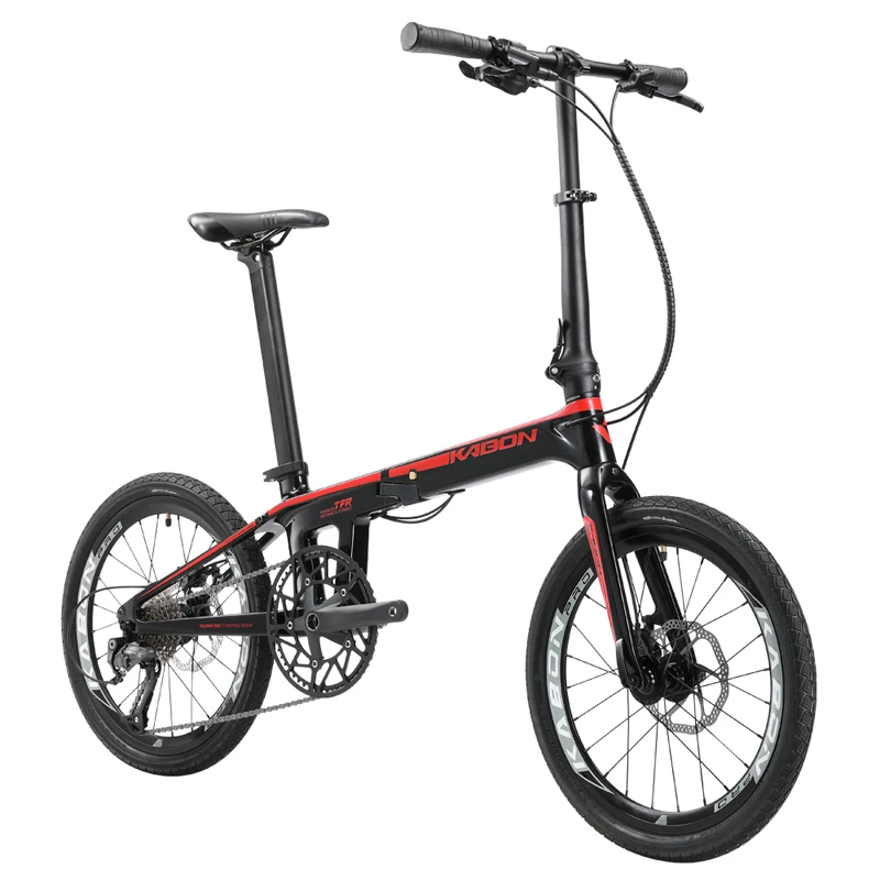 

Folding Bicycle 20 Inch T800 Carbon Fiber Frame Bike Disc Brake 9-Speed Super Light Carrying City Commuter Cycling Bicycle