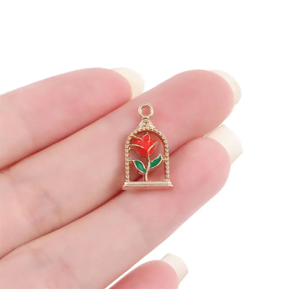 Bracelet Accessories Gold Rose Charms Rose Flower Flower Charms DIY Finding