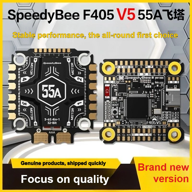 SpeedyBee F405 V5 55A Flight Stack F405 V5 Flight Controller OX32 55A 4-in-1 ESC 30x30