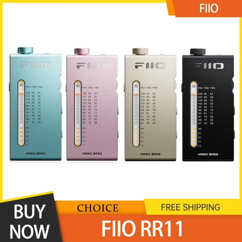 

Fiio Rr11 Radio Portable Stereo 13mm Ultra-Thin Aluminum Alloy Body Fm/Earphone Dual Mode Handheld Bass + 3d Sound Effect Custom
