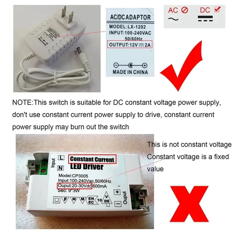 HOT!A72T Smart Home Switch Controller Dimmable Touch Sensor Button 5 Pack For DC3.7-24V Closet Corridor LED Strip Light