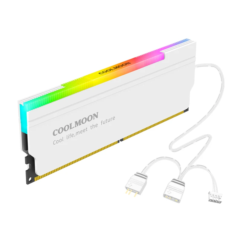 5V-3PIN ARGB RAM Heatsink Aura Sync DDR4 DDR3 Memory Heat Sink with Thermal Silicone Pad for Desktop Computer PC Memory