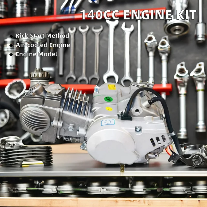 

140CC Engine 4 Stroke Air Cooled Kick Start Ready Go High Speed Kit CDI for Dirt Bike Pit Bike All Motorcycles-New