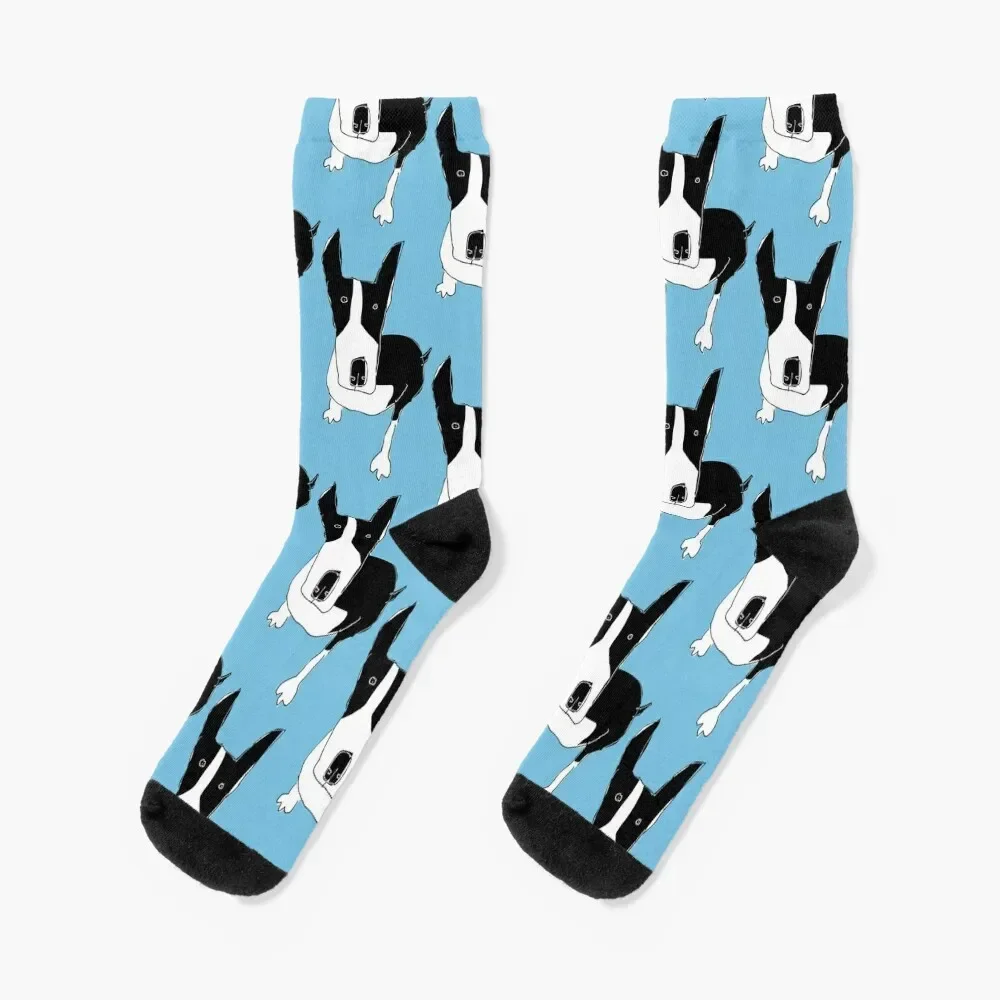 

bull terrier Socks New year's winter thermal christmas gift Boy Socks Women's