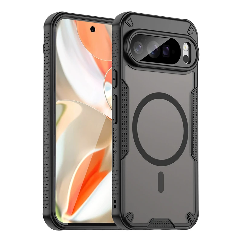 Matte, durchscheinende magnetische Hülle für Magsafe Google Pixel 10 9 Pro XL 8 8A 9A 10A 10Pro 9Pro 10ProXL Mac Safe Armor Handyhülle